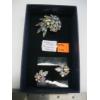 Image 2 : PAIR OF SHERMAN (STAMPED) EARRINGS & BROACH