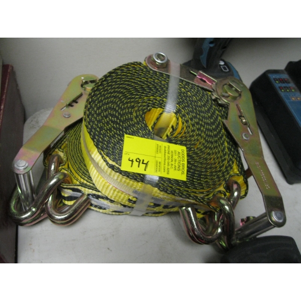 2 NEW RATCHET TIEDOWN STRAPS