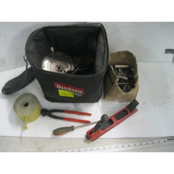 MAKITA WORK BAG W/MISC. TOOLS & SCREWS