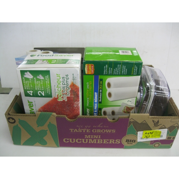 FOODSAVER SEALING SYSTEM W/EXTRA BAGS & CONTAINERS