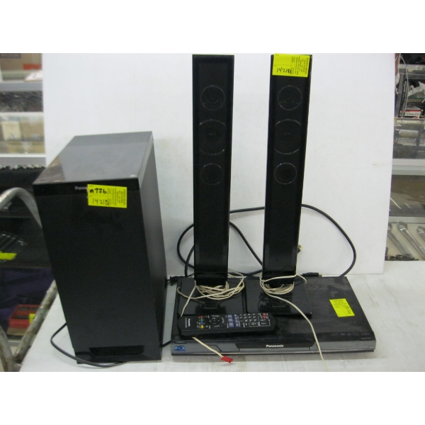 PANASONIC DVD PLAYER W/SUB & 2 SM. TOWER SPEAKERS