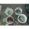 Image 2 : 4 PAILS OF SCREWS, HARDWARE, ETC.