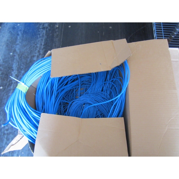 3 BOXES OF BLUE WIRE