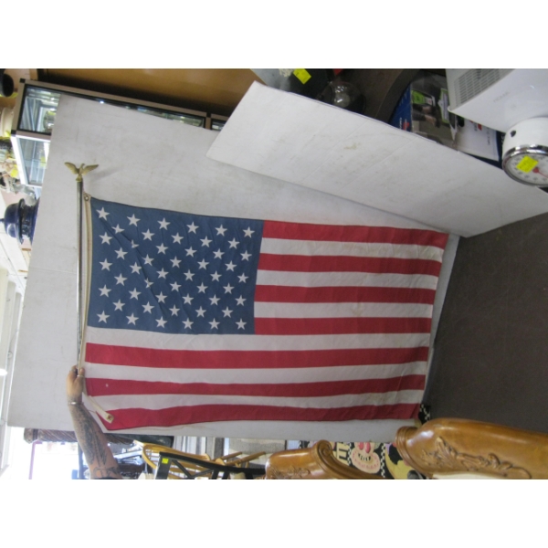 US FLAG POLE W/EAGLE TOPPER