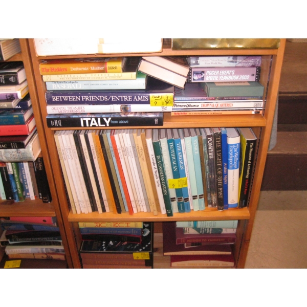 3 SHELVES OF ASST. HARDCOVER BOOKS