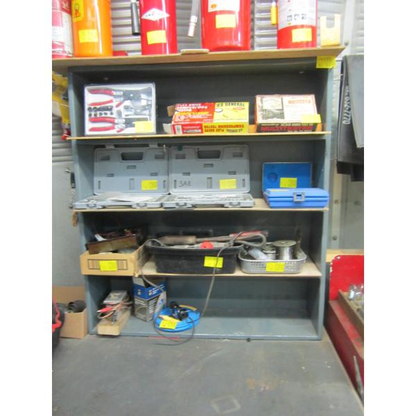 GREY SHELF UNIT - APPROX. 3'X3'
