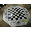 Image 1 : MARBLE LOOK CHESS/CHECKERS TABLE TOP