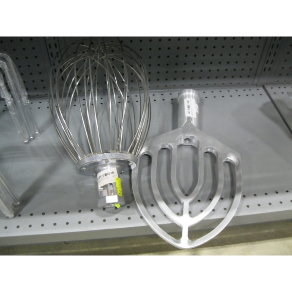 60QT MIXER WIRE WHIP & 30QT MIXER FLAT BEATER