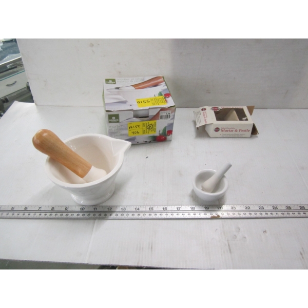 2 MORTAR & PESTLES