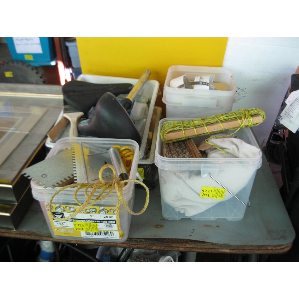 PAINTING SUPPLIES, TROWELS, ETC.