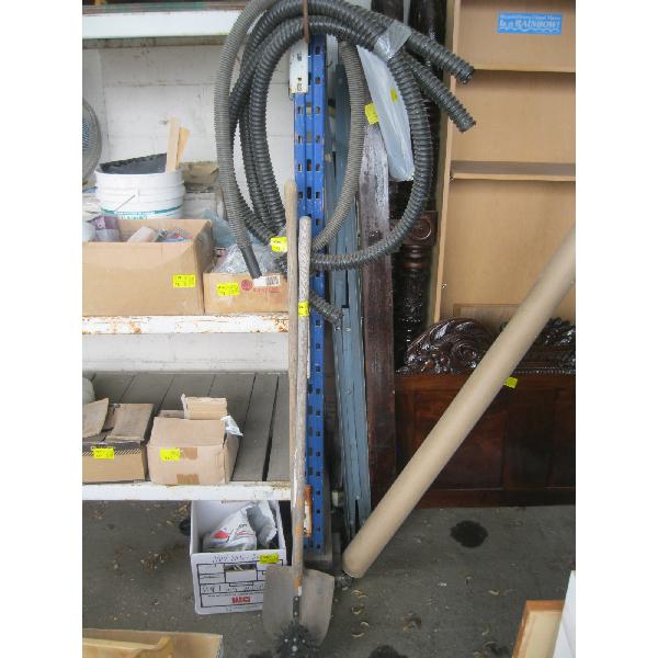 MISC. SHOVEL, EDGER, WATERSKI ROPE, HOSES, ETC.