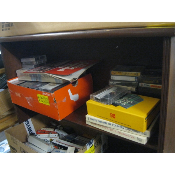 LG. LOT OF ASST. CASSETTE TAPES, KODAK CAMERA, ETC.