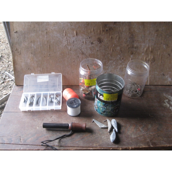 ASST. FISHING TACKLE, WEIGHTS, ETC.