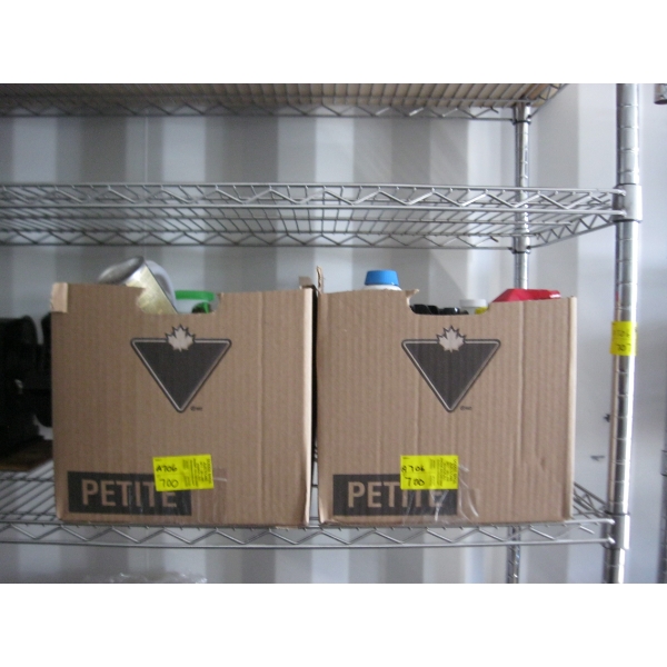 2 BOXES OF CLEANERS, SPRAYS, ETC.