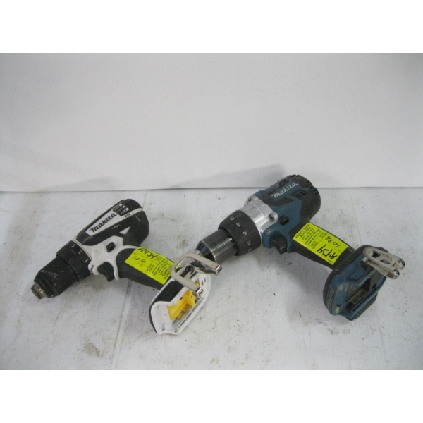 2 MAKITA CORDLESS DRILLS - NO BATTERIES OR CHARGERS