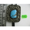 Image 1 : SILVER W/TURQUOISE STONE BOLO TIE
