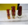 Image 1 : 3 MURANO SOMMERSO MCM GLASS VASES