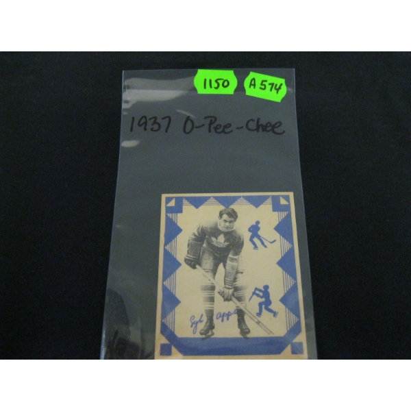 1937 O PEE CHEE HOCKEY CARD - SYLVANUS APPS, SERIES E #141