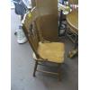 Image 2 : ROUND OAK DINING TABLE W/2 LEAVES & 3 PRESS BACK CHAIRS