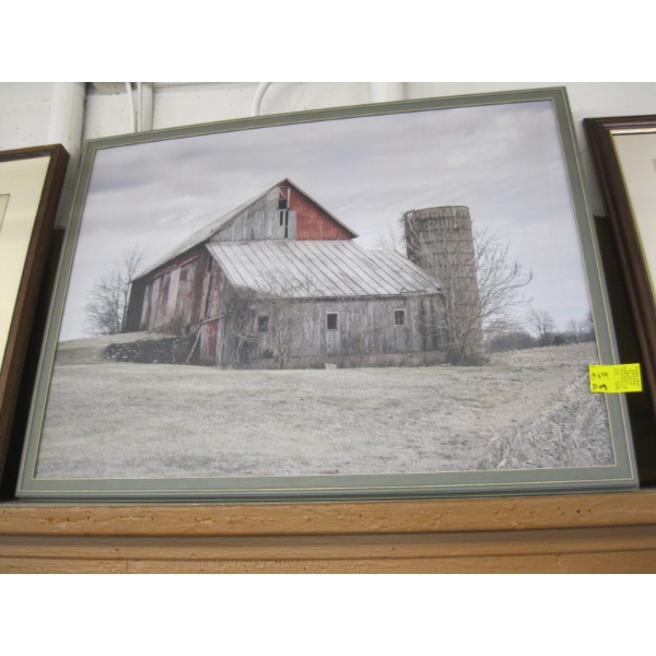 FRAMED PHOTOGRAPH OF BARN