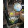 Image 1 : GLOBE & LOT OF GLASSWARE & BOX OF ASST. DISHWARE