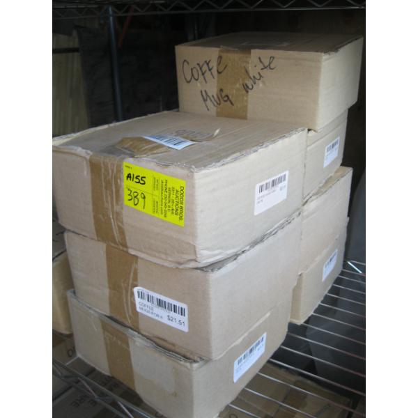 7 BOXES OF COFFEE MUGS
