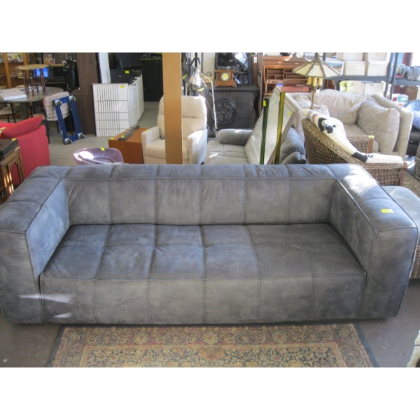 GREY LEATHER SOFA