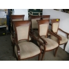 Image 1 : SET OF 6 WOOD FRAMED UPHOLSTERED DINING CHAIRS