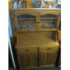 Image 2 : GLASS DOOR SIDEBOARD CABINET W/2 DRAWERS & 2 CUPBOARD DOORS