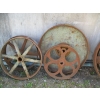 Image 1 : 4 DIFFERENT CAST IRON WHEELS