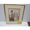 Image 1 : SM. FRAMED PRINT OF GRIZZLY BEAR & TOTEM POLES