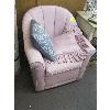 Image 1 : PINK TUB CHAIR W/PILLOWS
