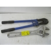 Image 1 : SET OF BOLT CUTTERS & A HEAVY DUTY 15" CRESCENT WRENCH