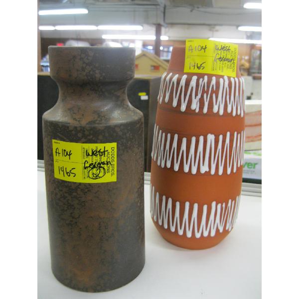2 WEST GERMAN VASES