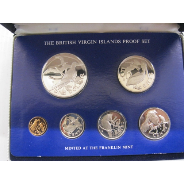 1978 COIN SET OF THE BRITISH VIRGIN ISLANDS - $1 COIN IS STERLING SILVER