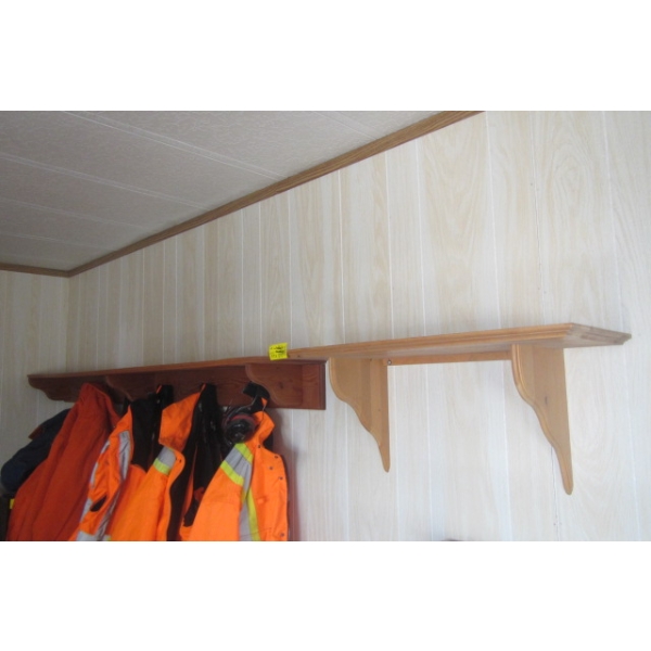 2 WOOD WALL MOUNT SHELF UNITS