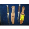 Image 1 : 2 LEATHER SHEATHED KNIVES