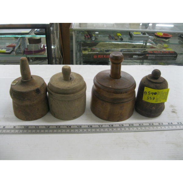 4 ROUND BUTTER PRESSES