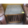Image 1 : WOOD W/MARBLE? LOOK TOP END TABLE