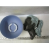 Image 2 : BLUE WEDGEWOOD BOWL & SAUCER & A WALL HANG LADIES HEAD