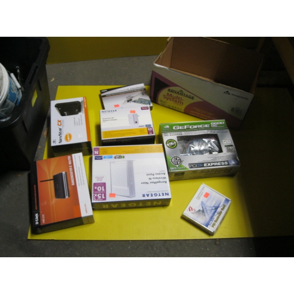 BOX OF NEW COMPUTER ITEMS 