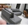 Image 1 : GREY SOFA W/CHAISE EXTENSION & PILLOWS