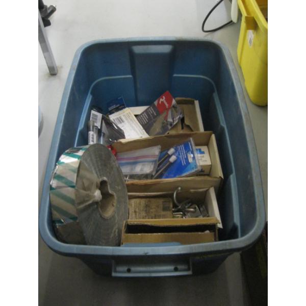 BIN OF MISC. HARDWARE, ETC.