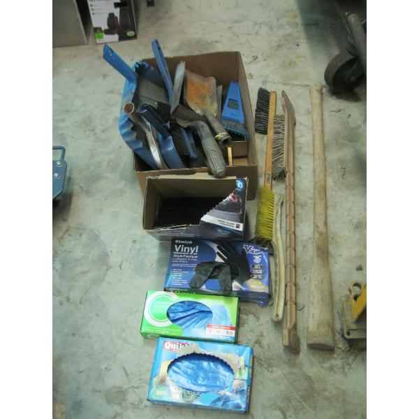 MISC. GARBAGE BAGS, GLOVES, DUSTPANS, ETC.