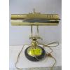 Image 5 : BRASS DESK LAMP, 2 GLASS PIECES & A BRASS & STONE WALL HANG SUNSHINE