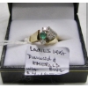 Image 1 : LADIES 14KT DIAMOND & EMERALD RING, SZ 7 1/4, W/A $4,165