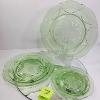Image 8 : URANIUM GLASS PLATE SETS & 3 PC GRADUATING SIZE SET
