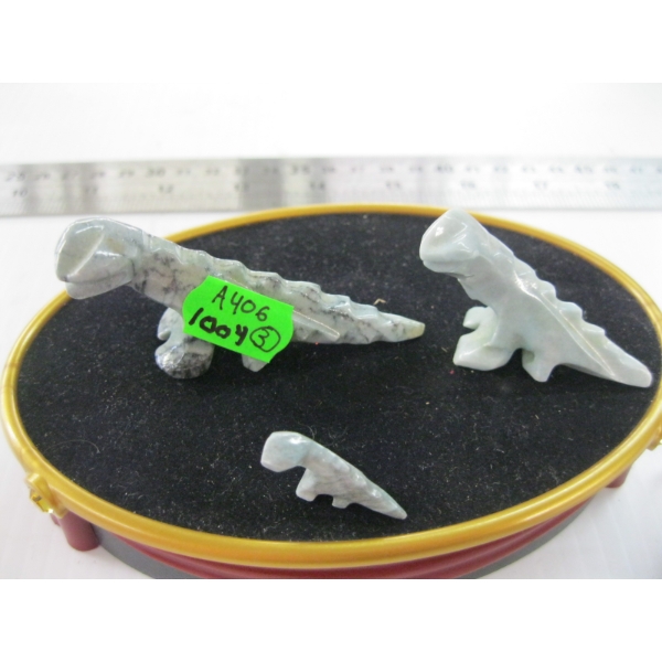 3 DINOSAUR FIGURINES