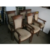 Image 1 : SET OF 6 WOOD FRAMED UPHOLSTERED DINING CHAIRS