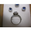 Image 5 : LADIES .925 SILVER BRACELET & MATCHING .925 SILVER NECKLACE, EARRINGS & RING (SZ 9) 